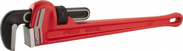 Proto J824HD Straight Pipe Wrench 24" OAL, Steel