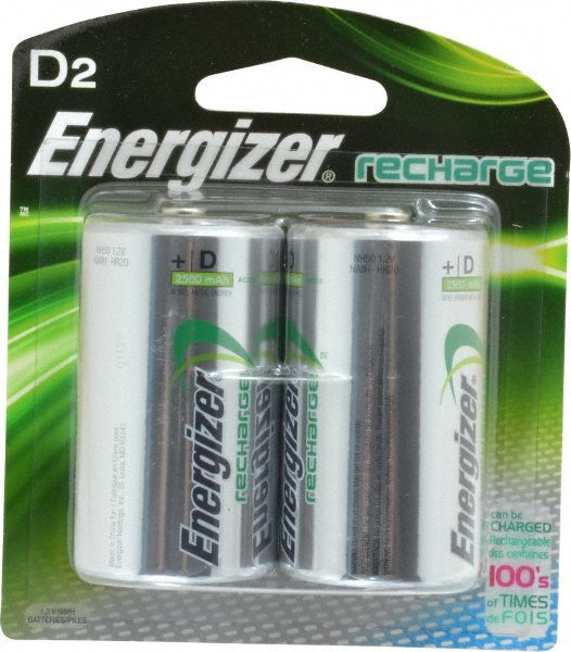 Energizer NH50BP-2 Standard Battery Size D, NiMH