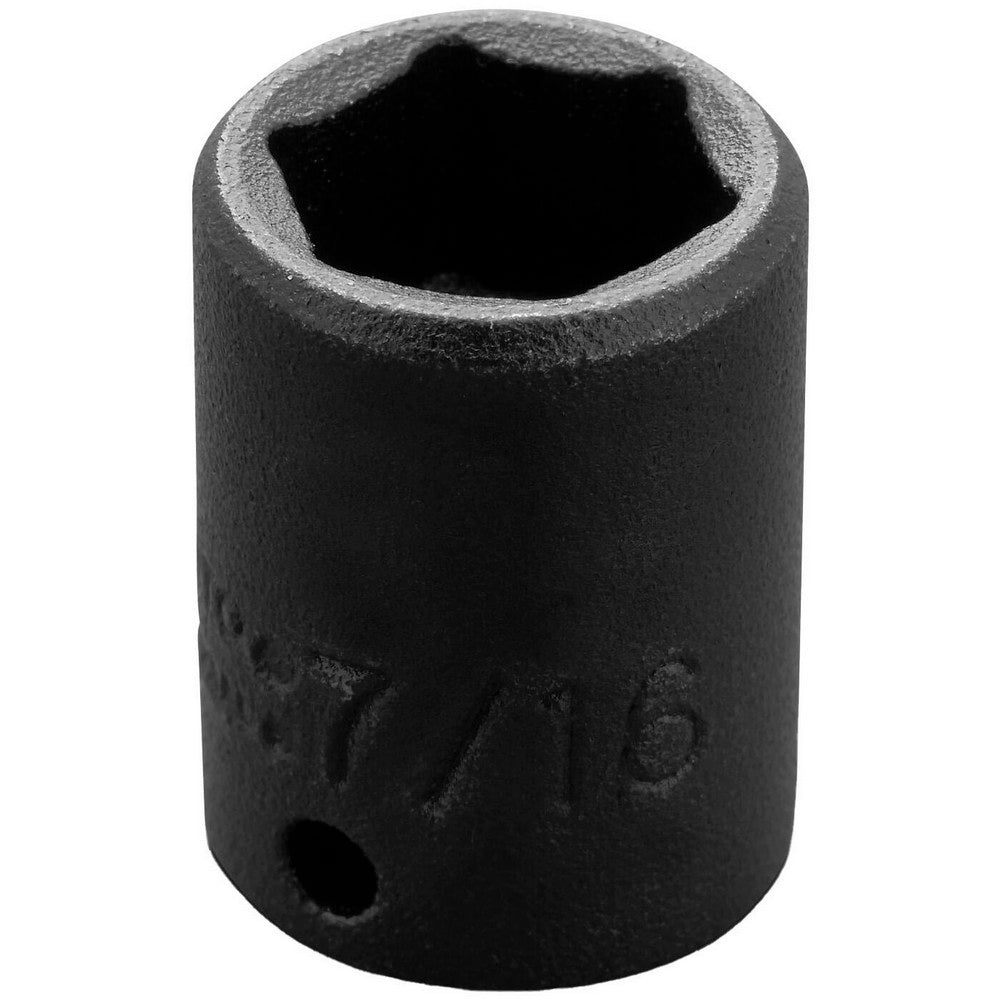 Proto J6914H Impact Socket 1/4" Drive, 7/16" Socket, Hex Drive