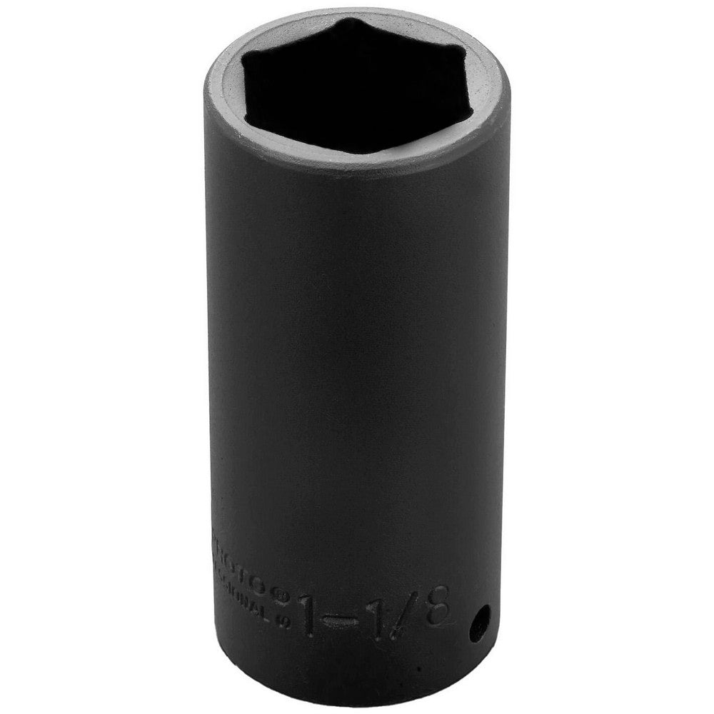 Proto J7336H Impact Socket 1/2" Drive, 1-1/8" Socket, Hex Drive
