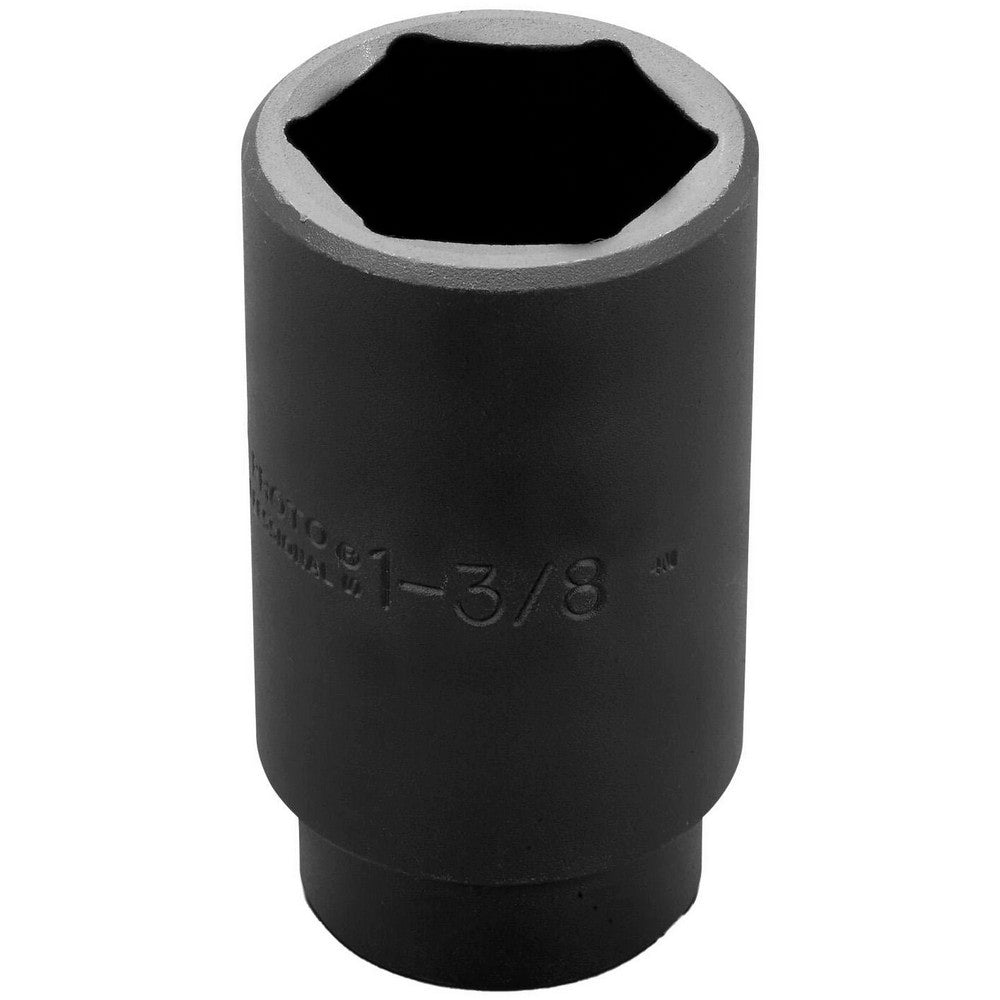Proto J7344H Impact Socket 1/2" Drive, 1-3/8" Socket, Hex Drive