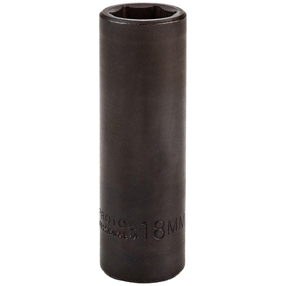 Proto J7318M Impact Socket 1/2" Drive, 18mm Socket, Hex Drive