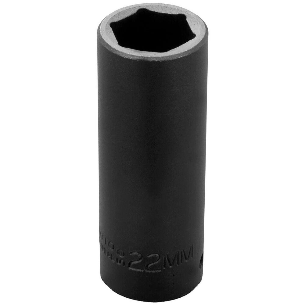 Proto J7322M Impact Socket 1/2" Drive, 22mm Socket, Hex Drive