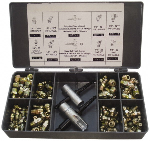 Pro-Lube GFTESOKITSAE101 101 Piece, Inch, Box Plastic Steel Grease Fitting Set