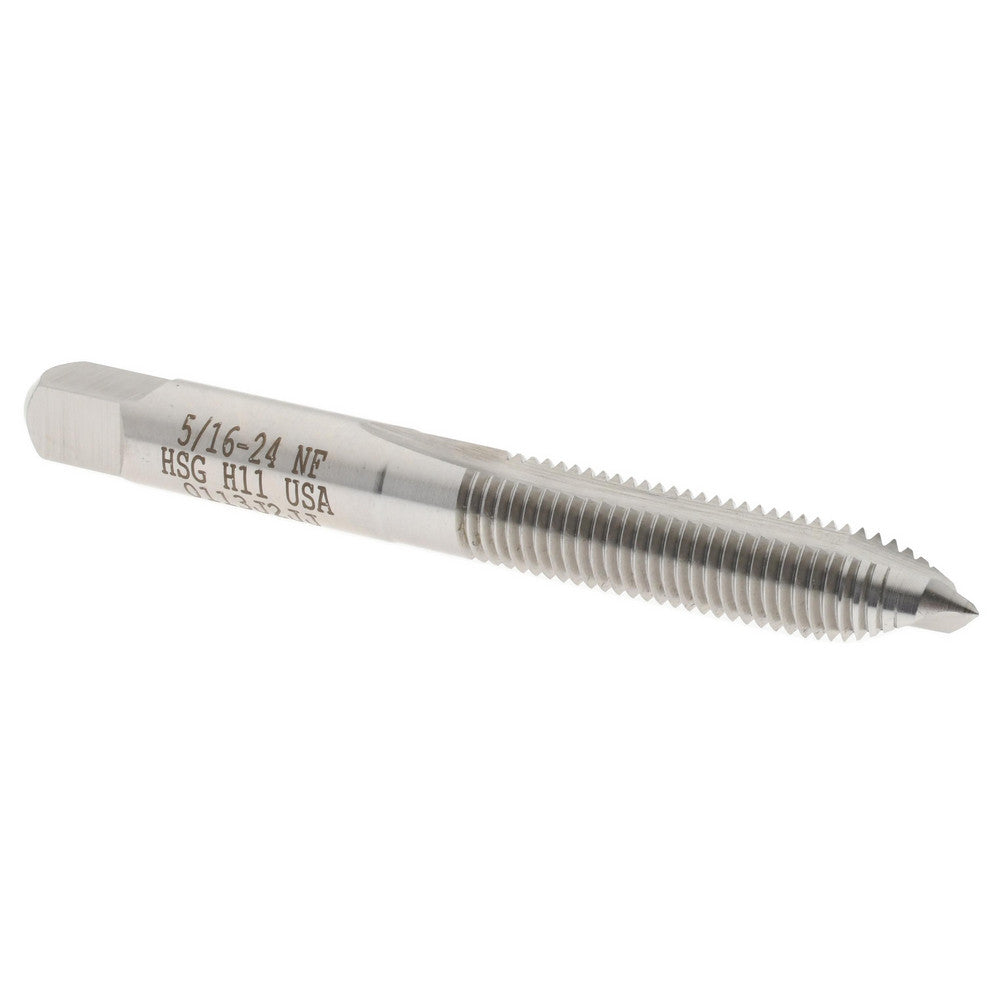 Hertel 014565AS Spiral Point Tap 5/16-24 UNF, 2 Flutes, Plug Chamfer, HSS, Bright/Uncoated Coated