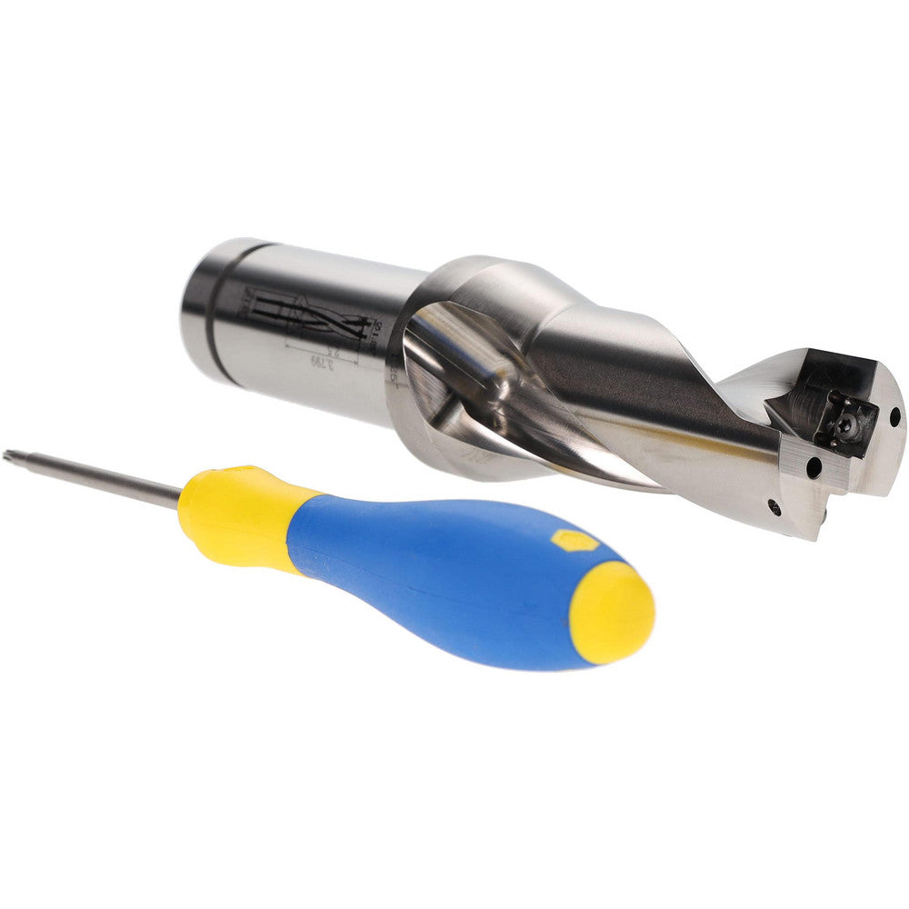 Iscar 3201801 Indexable Insert Drill DR1250-2500-125-09-2DN, 1-1/4" Max Dia, 2-1/2" Max Depth, 2xD, 1-1/4" Shank Dia