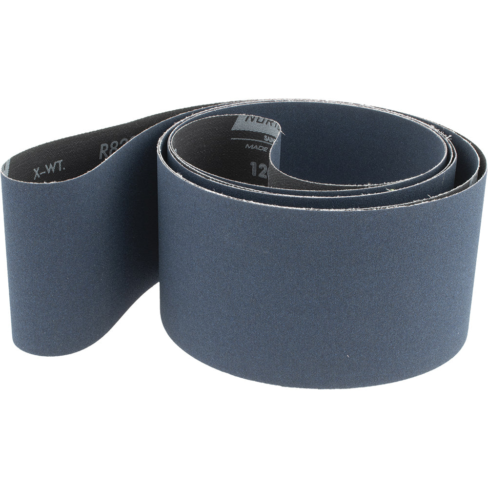 Norton 78072728901 Abrasive Belt 4" Wide, 132" Long, 120 Grit, Zirconia Alumina