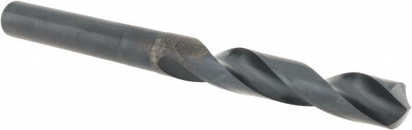 Cle-Line C20734 Reduced Shank Drill Bit 17/32" Dia, 1/2" Shank Dia, 118 deg Point, High-Speed Steel