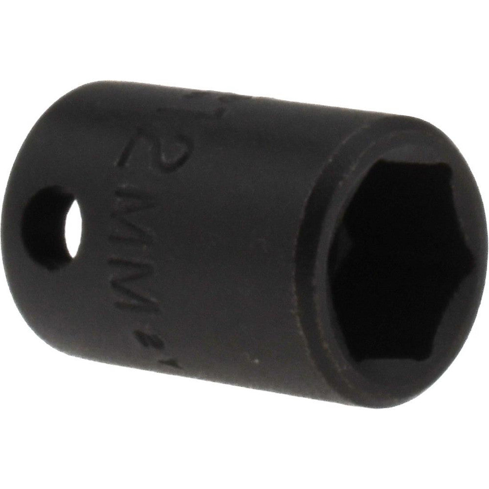 Proto J7212M Impact Socket 3/8" Drive, 12mm Socket, Hex Drive