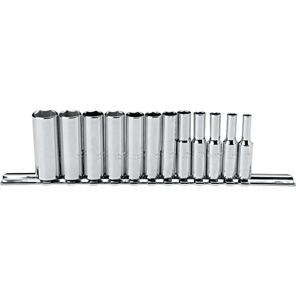 Proto J47202 Deep Socket Set 12 Pc, 1/4" Drive, 4.00 to 14.00" Socket