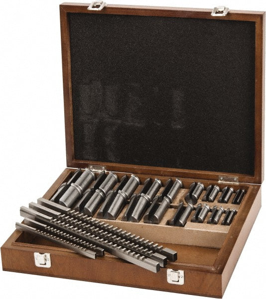 Value Collection 1395-0730 30 Piece, 1/8 to 3/8" Keyway Width, Style B & C Keyway Broach Set