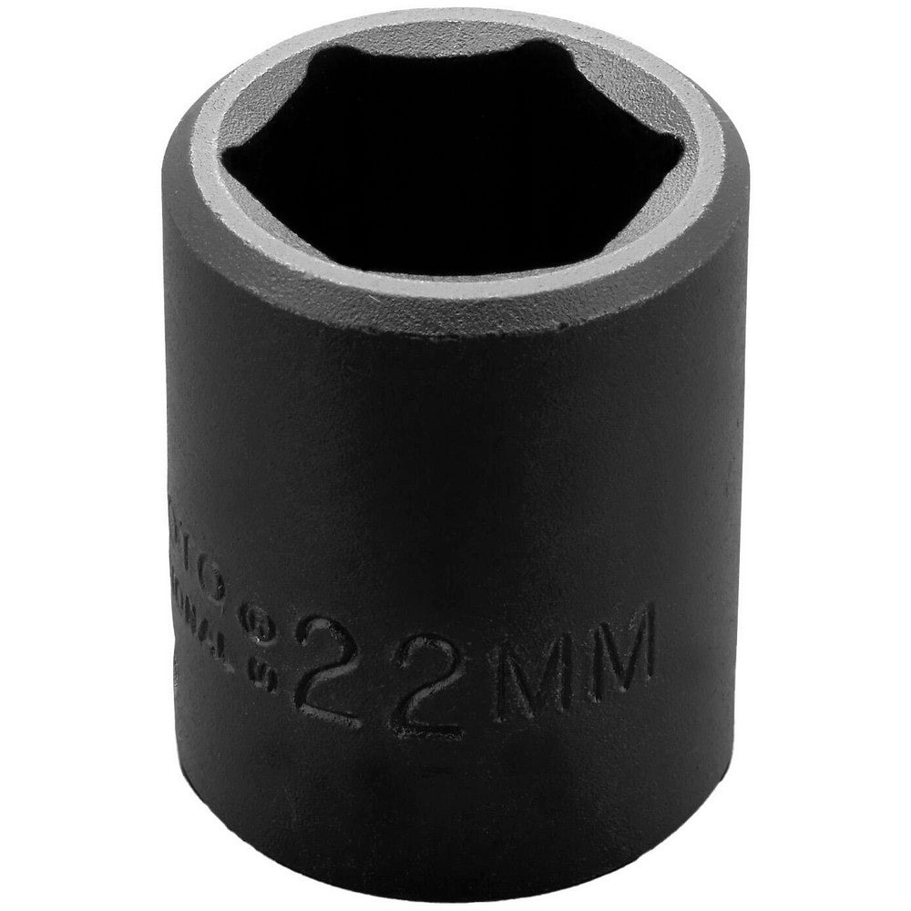 Proto J7422M Impact Socket 1/2" Drive, 22mm Socket, Hex Drive