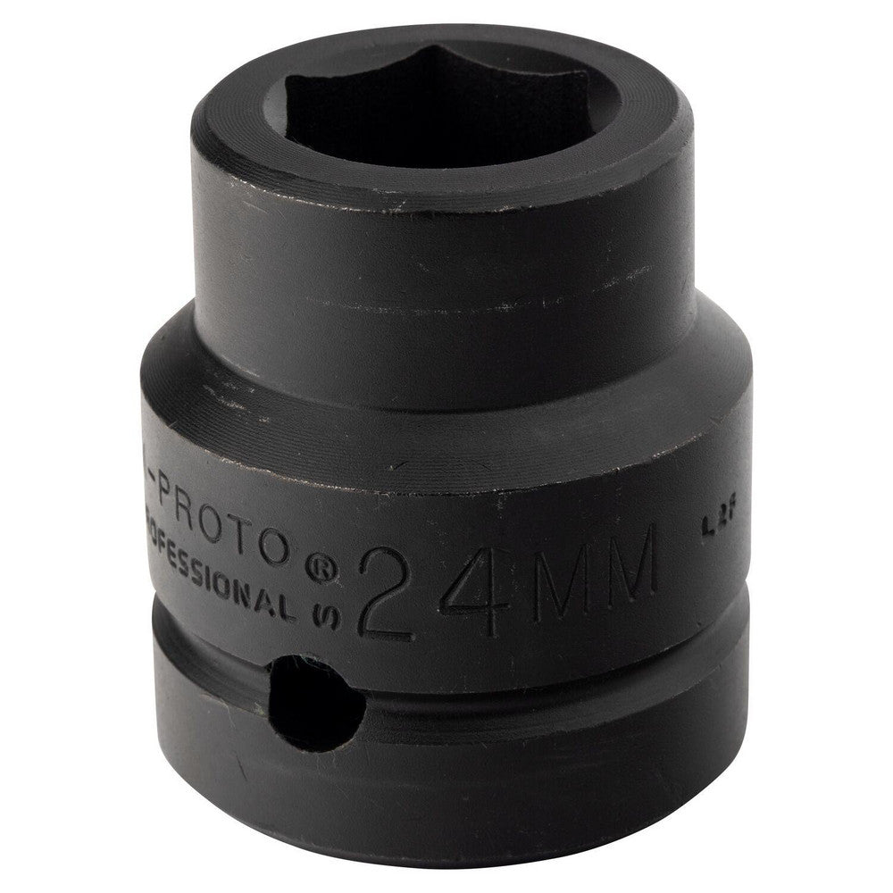 Proto J10024M Impact Socket 1" Drive, 24mm Socket, Hex Drive