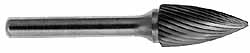 Kyocera SGS Precision Tools 13878 Abrasive Burr SG-2, 5/16" Cut Dia, Tree With Pointed End, Double Cut