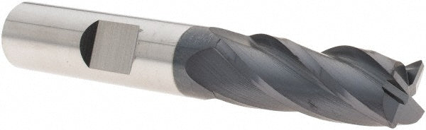 Kyocera SGS Precision Tools 38171 Corner Radius End Mill 3/8" Dia, 1" LOC, 0.02" Radius, 4 Flutes, Solid Carbide