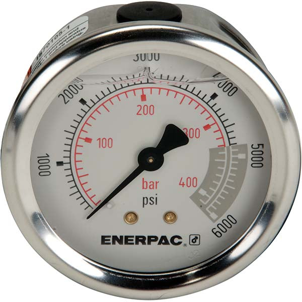 Enerpac G2534R 6000 psi Glycerine-Filled Hydraulic Pressure Gauge