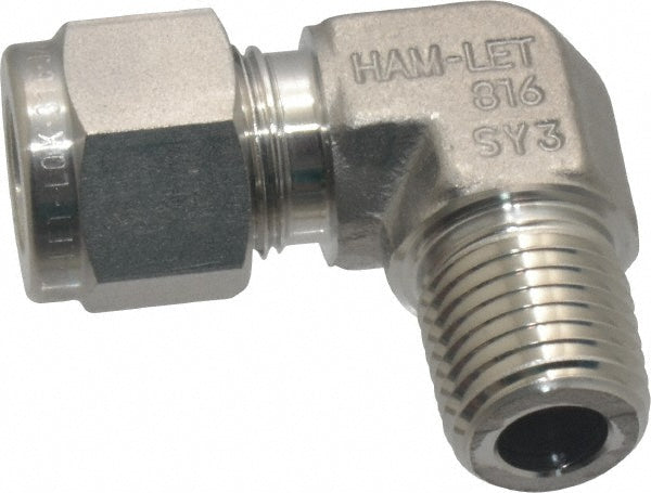 Ham-Let 3002188 Compression Tube Male Elbow 1/4" Thread, Compression x MNPT