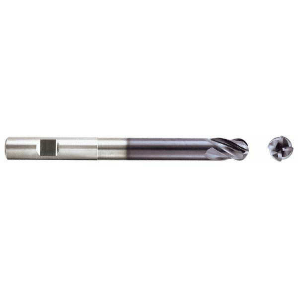 Seco 17002938 Ball End Mill 1/2" Dia, 5/8" LOC, 4 Flute, Solid Carbide