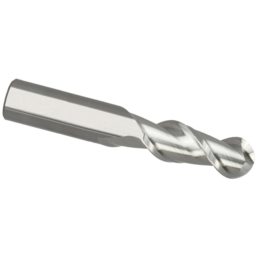 Seco 17003641 Ball End Mill 1/2" Dia, 1-1/4" LOC, 2 Flute, Solid Carbide