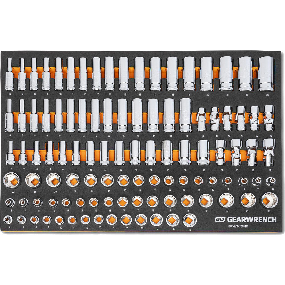 GEARWRENCH GWMSSKT38MM Deep Standard Socket Set 104 Pc,