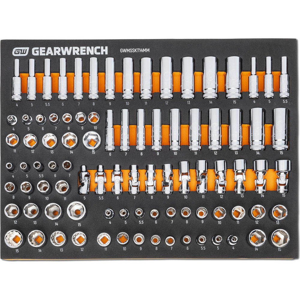 GEARWRENCH GWMSSKT14MM Deep Standard Socket Set 89 Pc,