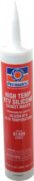 Permatex 81409 Elastic Sealant 11 oz Cartridge, Red, RTV Silicone