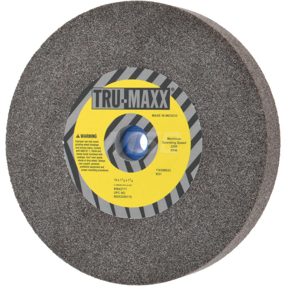 Tru-Maxx 66253255175 Bench & Pedestal Grinding Wheel 10" Dia, 1-1/2" Thick, 1-1/4" Hole Dia, Aluminum Oxide