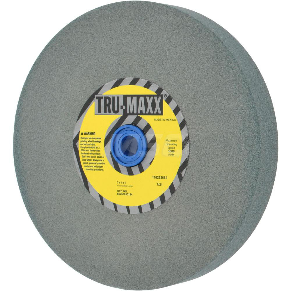 Tru-Maxx 66253255184 Bench & Pedestal Grinding Wheel 7" Dia, 1" Thick, 1" Hole Dia, Silicon Carbide