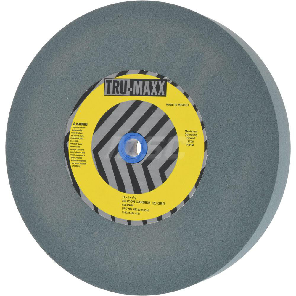 Tru-Maxx 66253255393 Bench & Pedestal Grinding Wheel 12" Dia, 2" Thick, 1-1/4" Hole Dia, Silicon Carbide