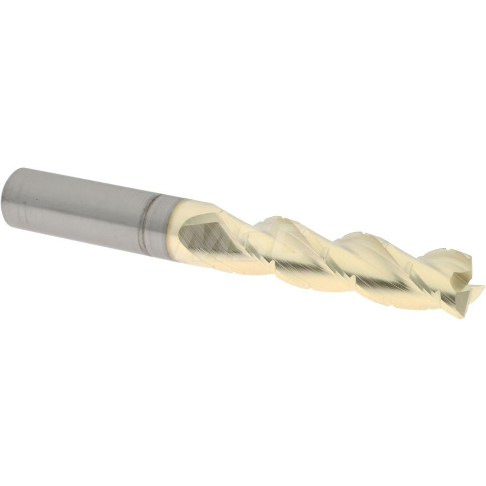 Accupro 2500479 Roughing & Finishing End Mill 1/2" Dia, 3 Flutes, Square End, Chipbreaker, Solid Carbide