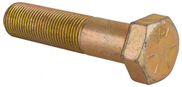 HHCS Made In USA 39452 Hex Head Cap Screw 5/8-18 x 2-3/4", Grade 8 Steel, Zinc Yellow Dichromate Finish