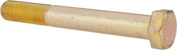 HHCS Made In USA 39459 Hex Head Cap Screw 5/8-18 x 5", Grade 8 Steel, Zinc Yellow Dichromate Finish