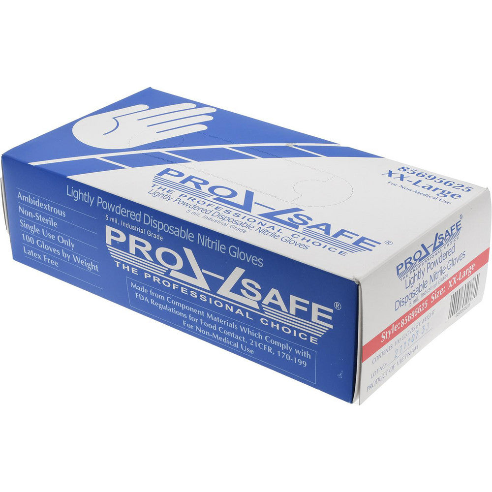 PRO-SAFE PS-63-332/XXL Disposable Glove Size 2X-Large, 5.0 mil, Nitrile, General Purpose Grade, Powdered