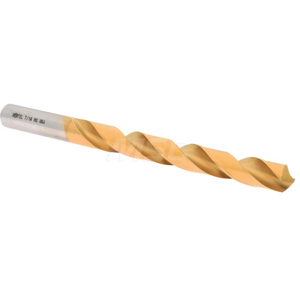 Hertel 85704617 Jobber Length Drill Bit 7/16" Dia, 118 °, High Speed Steel