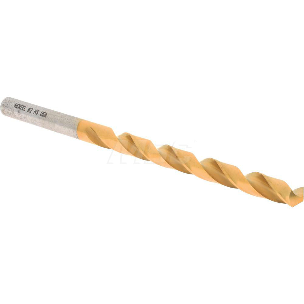 Hertel 85707248 Jobber Length Drill Bit #2, 118 °, High Speed Steel