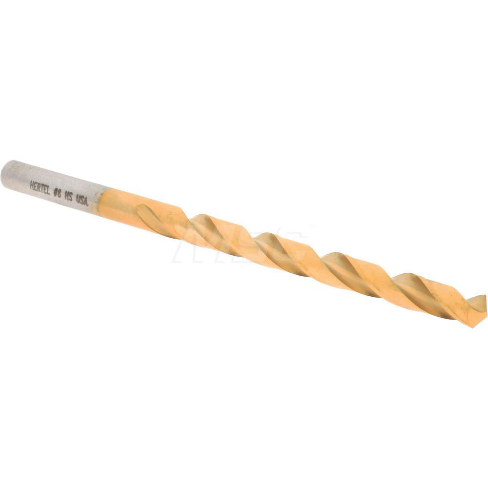 Hertel 85707305 Jobber Length Drill Bit #8, 118 °, High Speed Steel