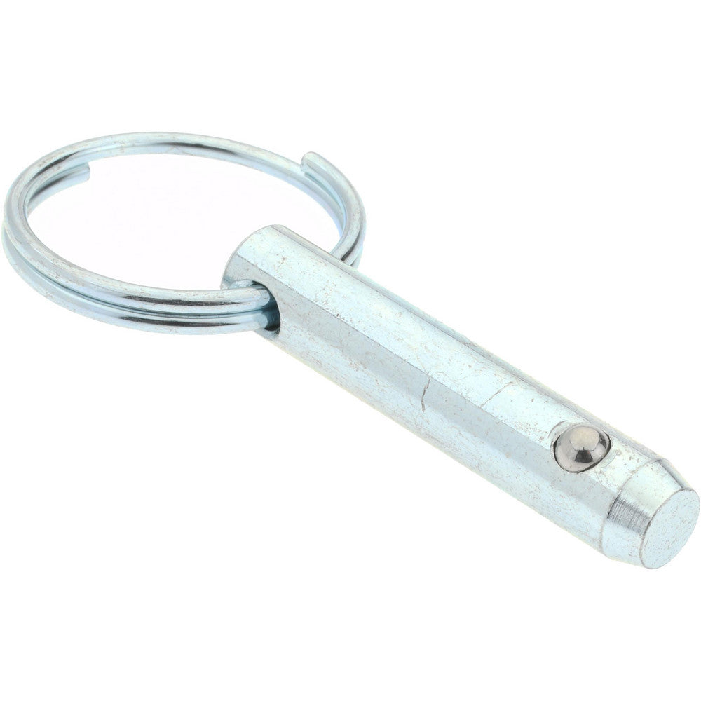 Gibraltar mqr-1081 5/16" Pin Dia, 1-3/8" Long, Zinc Plated Steel Ball Lock Hitch Pin
