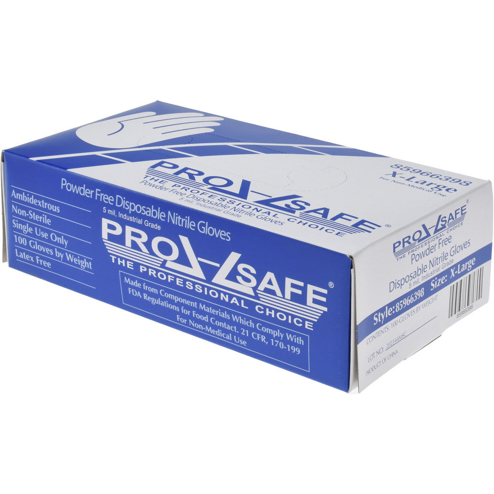 PRO-SAFE D5000XL Disposable Glove Size X-Large, 5.0 mil, Nitrile, General Purpose Grade, Powder-Free