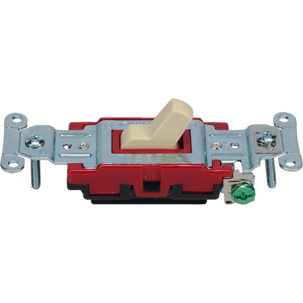 Hubbell Wiring Device-Kellems 1221I 1 Pole, 120 to 277 VAC, 20 Amp, Industrial Grade Toggle Wall Switch