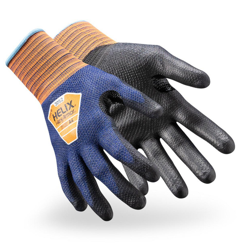 HexArmor 3052-S (7) Cut & Puncture-Resistant Gloves Helix HexArmor Helix, Size Small, ANSI Cut A4, ANSI Puncture 3, Polyurethane, HPPE Blend & Polyurethane