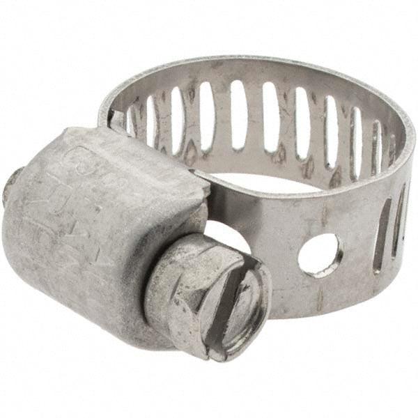 Dixon Valve & Coupling MAH4 Worm Gear Clamp 7/32 to 5/8" Dia, Stainless Steel Band