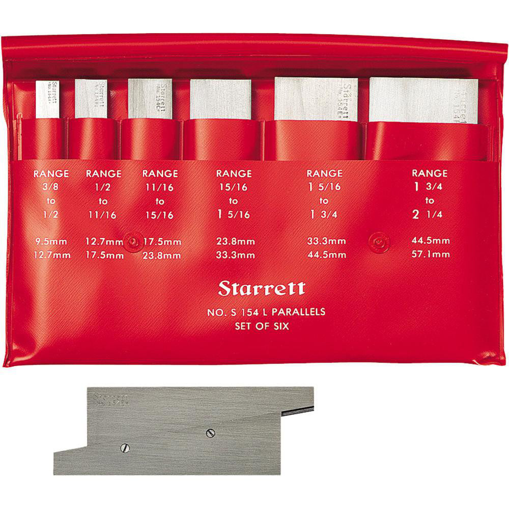 Starrett 50586 3/8 to 2-1/4 Inch Adjustable Parallel Set