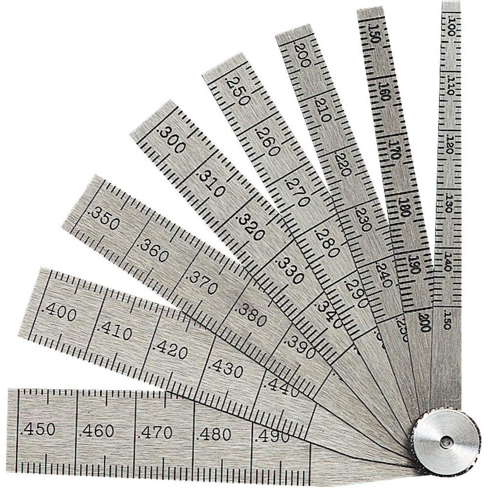 Starrett 51290 0.1 to 0.5 Inch Measurement, 8 Leaf Taper Gage