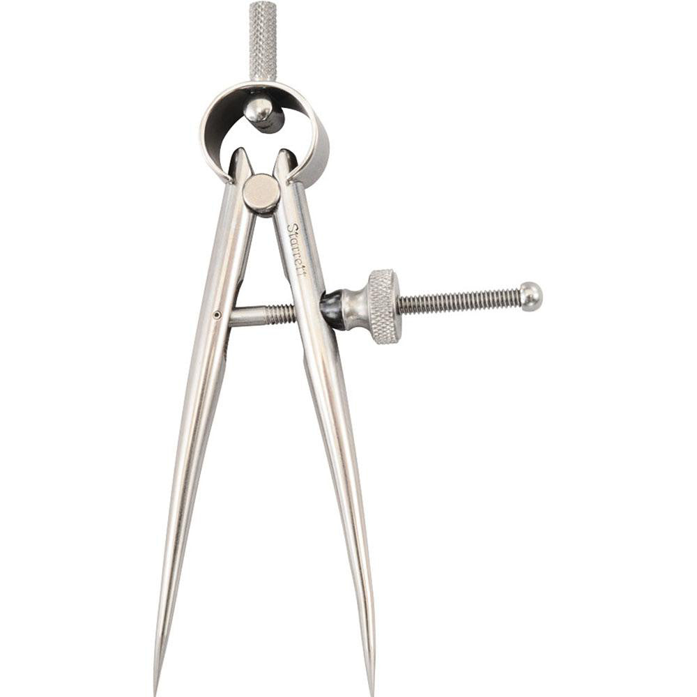 Starrett 51309 3 Inch Leg, Spring Joint, Ground Steel, Polished, Divider