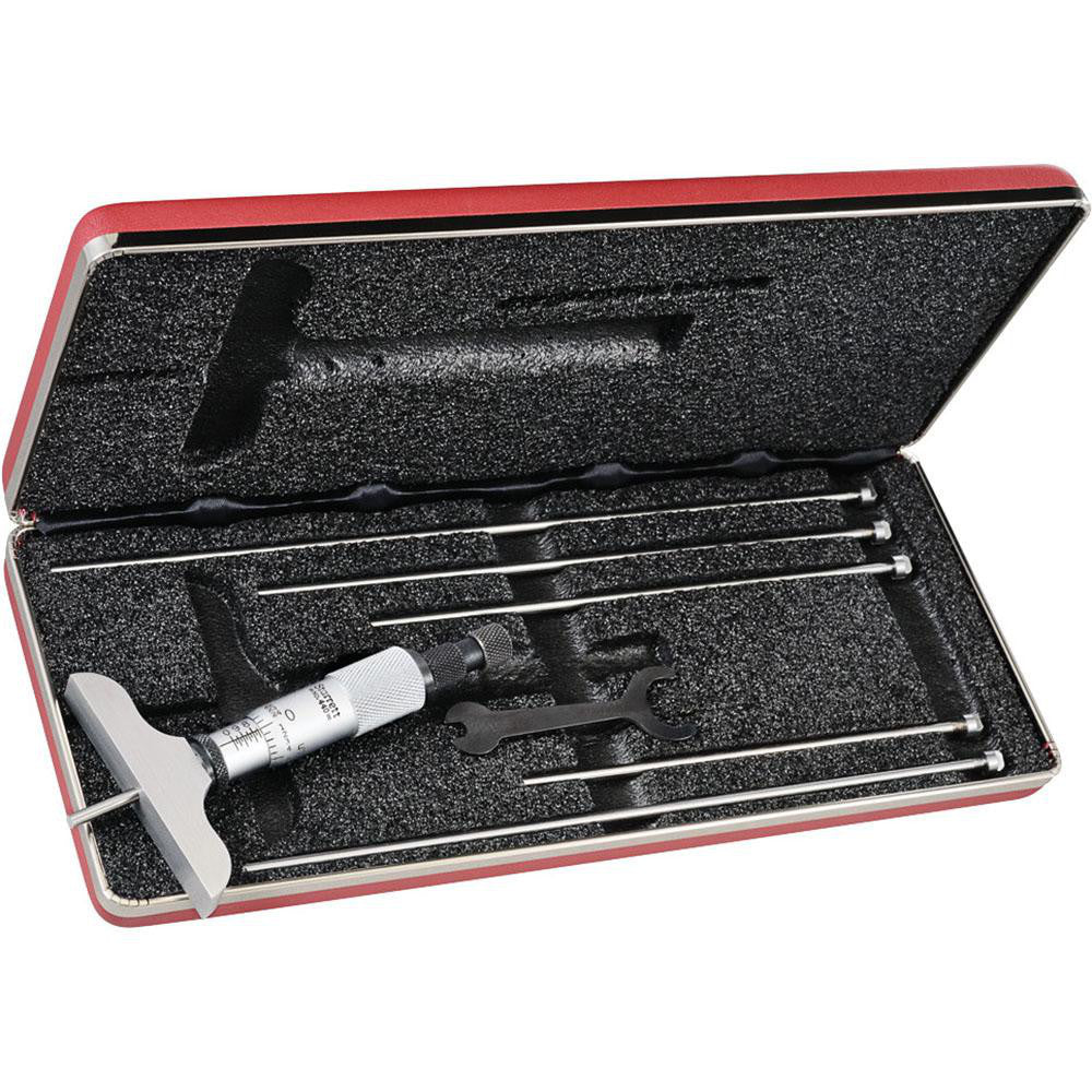 Starrett 52119 Mechanical Depth Micrometer 6'' Range, 6 Rods