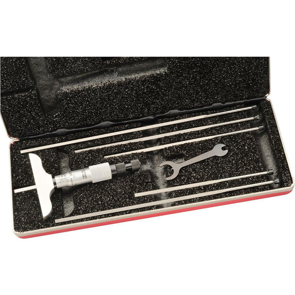 Starrett 52320 Mechanical Depth Micrometer 6'' Range, 6 Rods