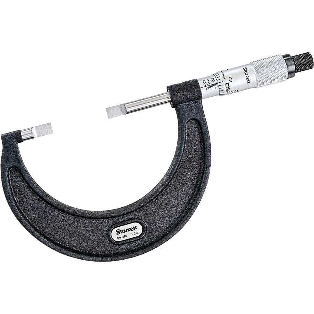 Starrett 52501 Blade Micrometer Mechanical, 1 to 2"