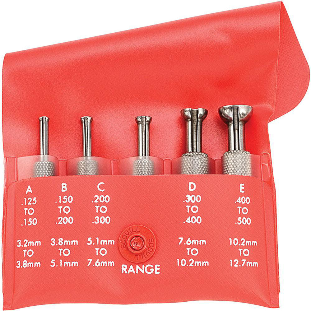 Starrett 53081 1/8 to 1/2 Inch Measurement, Small Hole Gage Set
