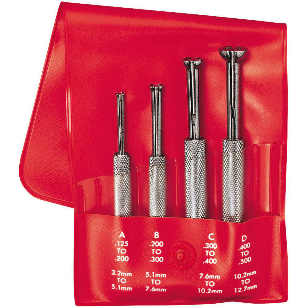 Starrett 53087 1/8 to 1/2 Inch Measurement, Small Hole Gage Set