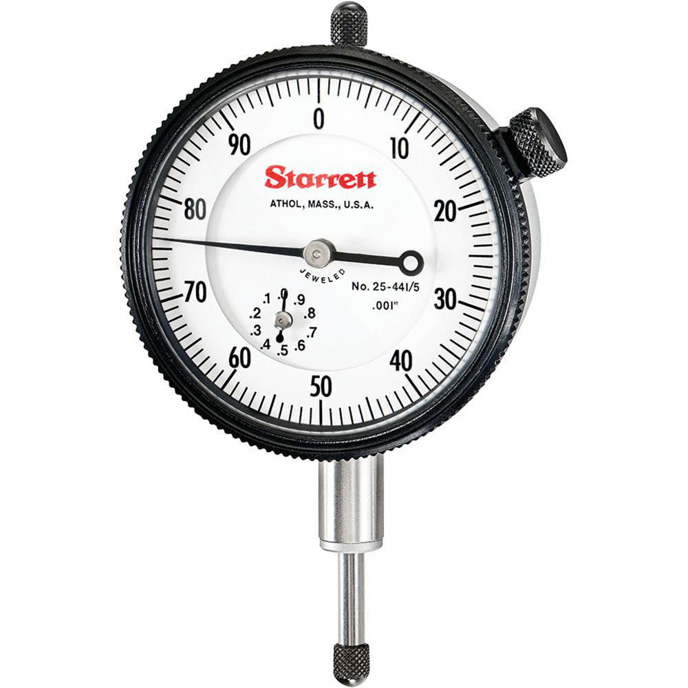Starrett 53293 Dial Drop Indicator 0 to 0.5" Range, 0-100 Dial Reading, 0.001" Graduation, 2-1/4" Dial Dia